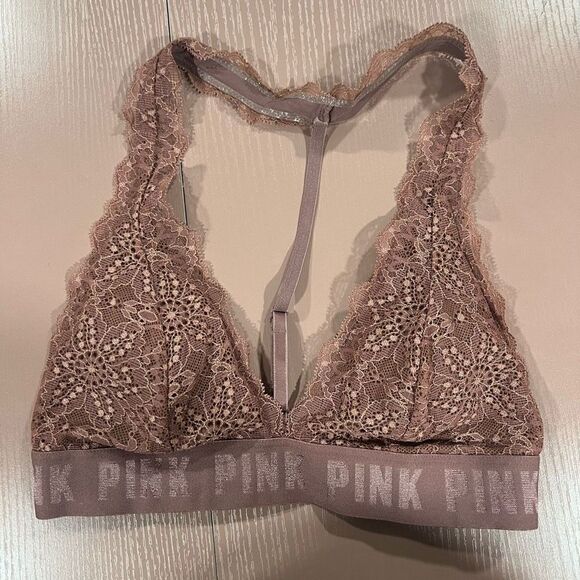 PINK - Victoria's Secret Lace Halter Bralette - Picture 1 of 6